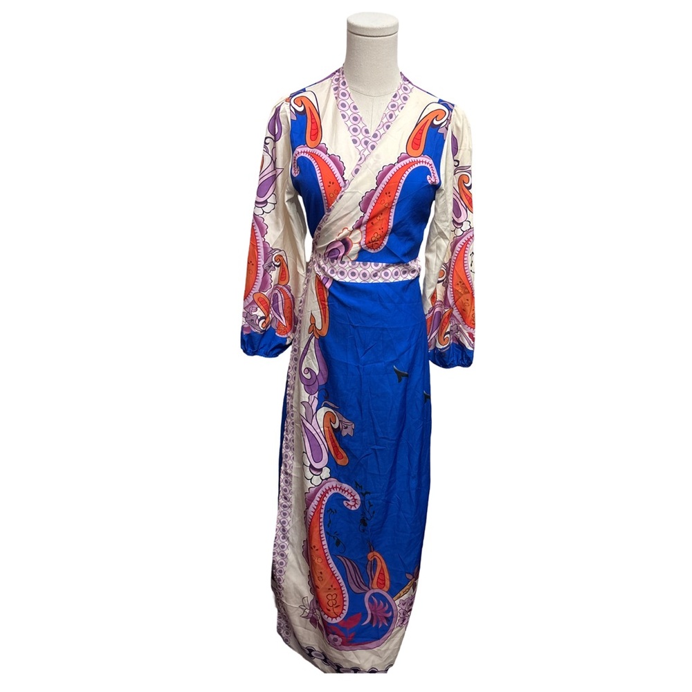 Colorful Paisley Print Robe- size S/M
